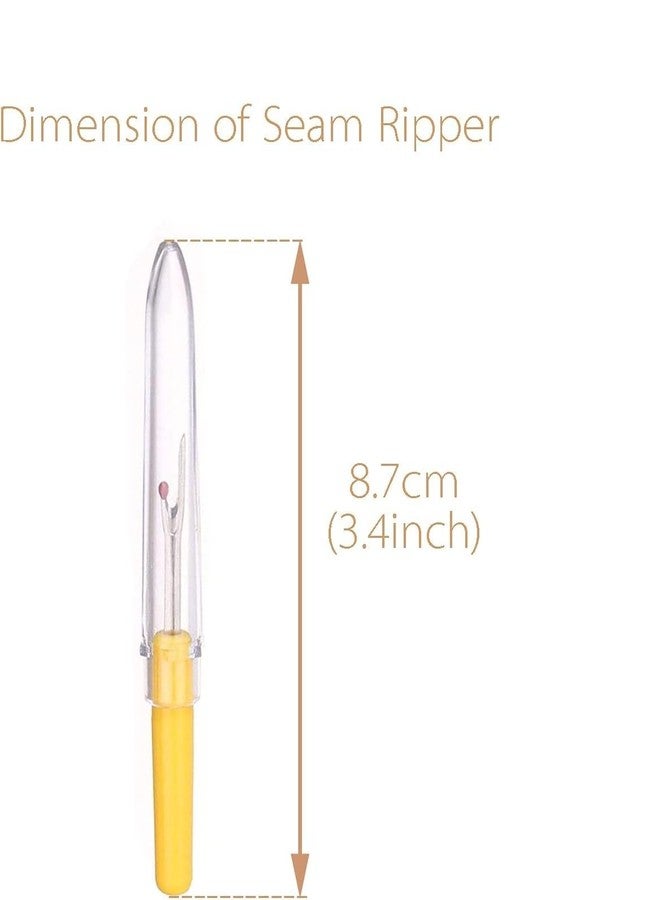 RIANZ Seam Ripper 4pcs Stitch Eraser Thread Cutter Small Clothes Tag Remover Seam Rippers for Sewing Crafting Thread Removing (Multi Color) - Image 2